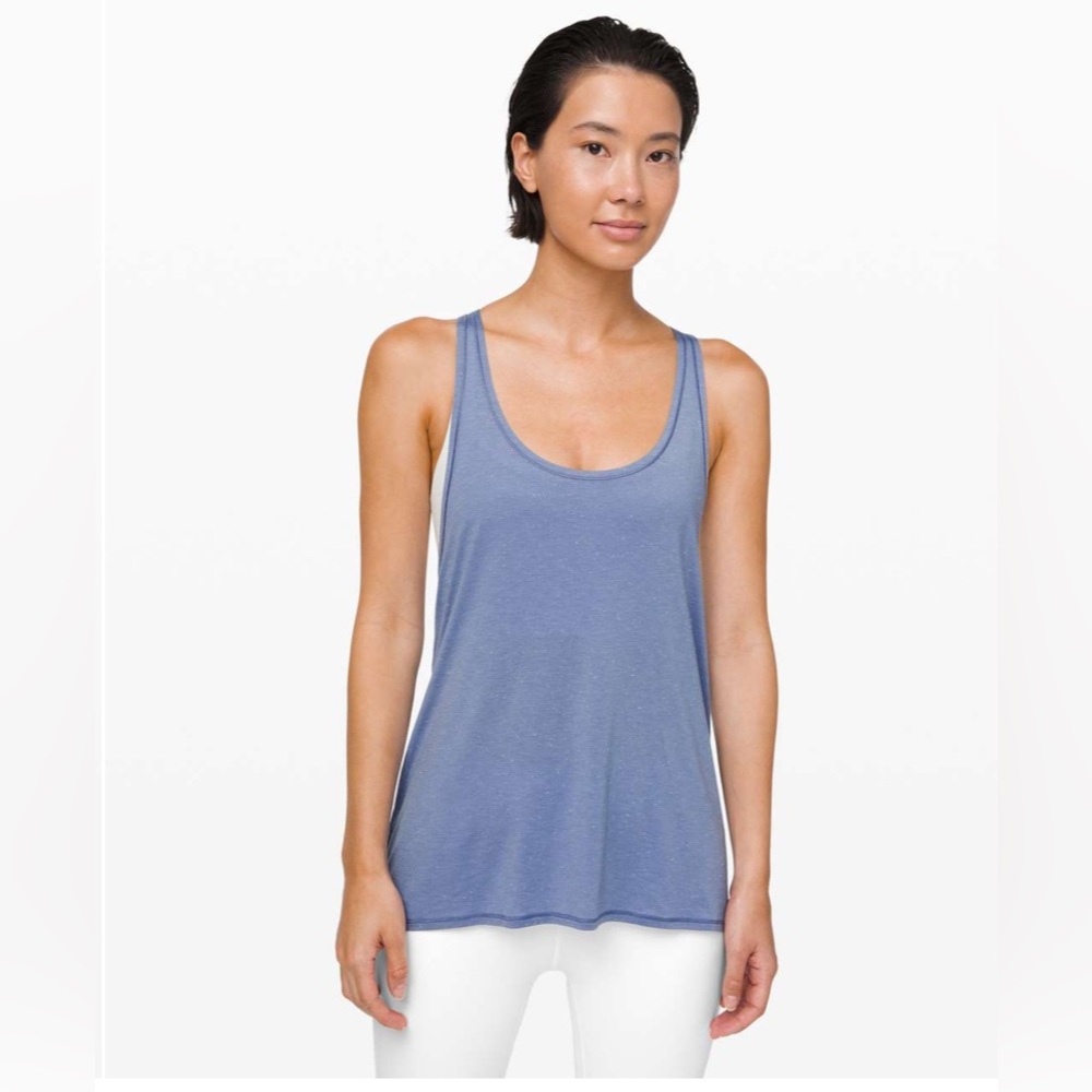 lululemon athletica Blue Scoop Neck Tank Top